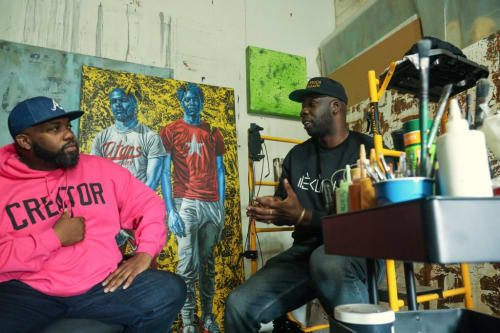 Artist Alfred Conteh and advisor Jeremiah Ojo. Photo: Funmi Foster (Out The Frame Photography).