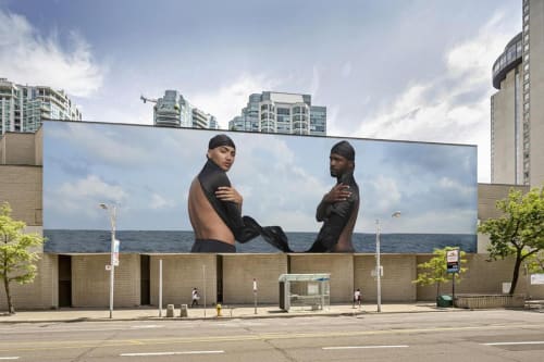 Esmaa Mohamoud, The Brotherhood FUBU (For Us, By Us). Installation at Westin Harbour Castle Conference Centre,Toronto, 2021. Courtesy of the artist, Georgia Scherman Projects and Scotiabank CONTACT Photography Festival. Photo: Toni Hafkenscheid.