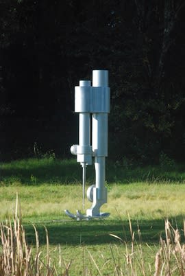 Mary Sibande, The Mechanism, 2016, mild steel and paint, 12 1/2' x 8' x 4'.