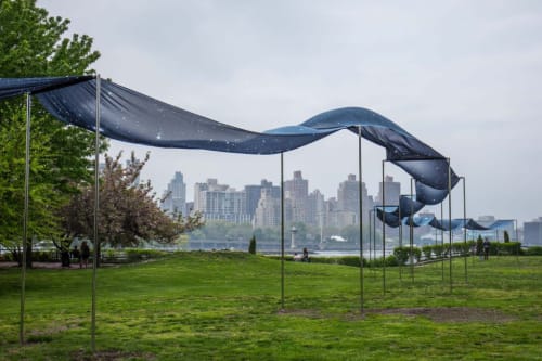 Miya Ando, Ginga (Silver River), 2019. Photo: Scott Lynch, courtesy of Socrates Sculpture Park.