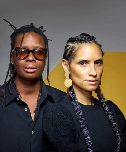 Mickalene Thomas and Racquel Chevremont. Photo by Guillermo Cano. Courtesy of W.