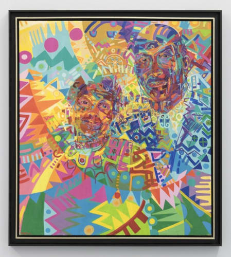GERALD WILLIAMS, “My Parents,” 1975 (acrylic on canvas). | © the artist, Courtesy Kavi Gupta
