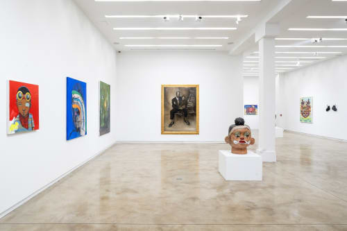 Installation view, SKIN + MASKS, curated by Vic Mensa, 2022. Kavi Gupta | Elizabeth St.