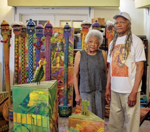 AfriCOBRA artists Jae Jarrell and Wadsworth Jarrell