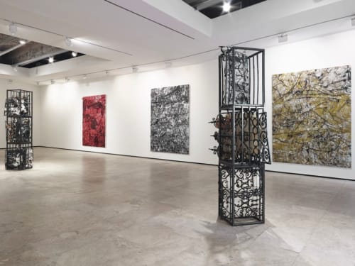 View of Angel Otero's exhibition "Gates of Horn and Ivory," 2013. Courtesy Lehmann Maupin.