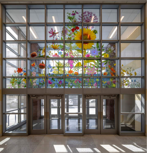 Pulp Studio Creates Decorative Glass Mural for School