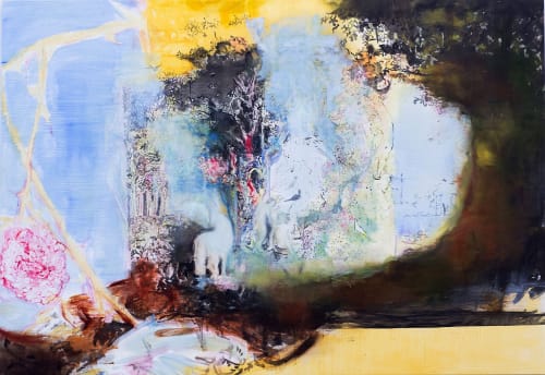 Margaret Corcoran, The Rainbow, Oil on linen, 142 x 204 cm