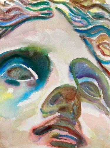 Margaret Corcoran, Apollo, Watercolour on paper, 60 x 45 cm, 2024