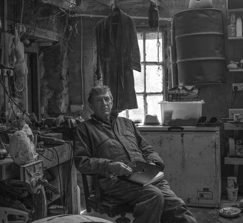 Steve Dilworth in his Isle of Harris studio, photograph by Steve Russell Studios