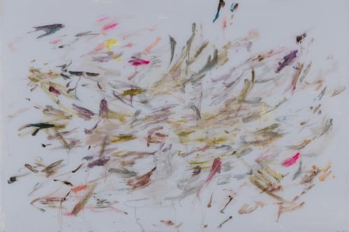 Rosa Galindo Flow V, 2023 Mixed media. Reverse painting on plexiglass. 102 x 153 cm (40 x 60 in)