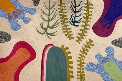 Axelle Gosse Achouka, 2025 Rope work, framed 39 x 19 inch (100 x 150 cm)