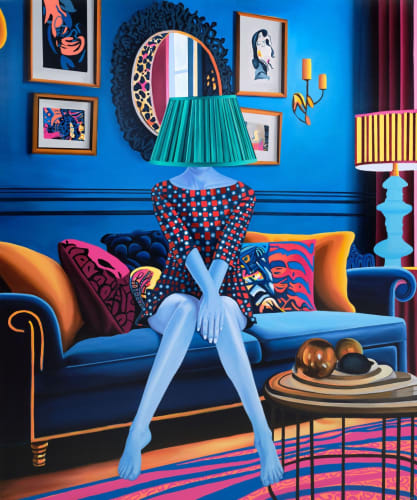 CINDY CRAIG Woman as Blue Decor, 2025