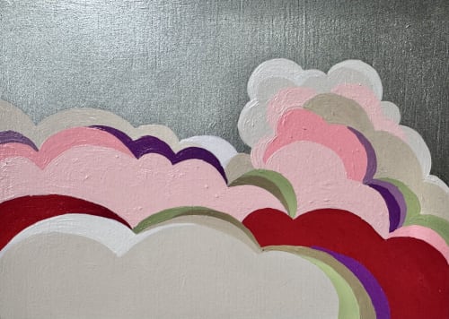 Yumiko Glover Cloud Memory—Dawn Rise, 2025 Acrylic on panel 5” x 7"