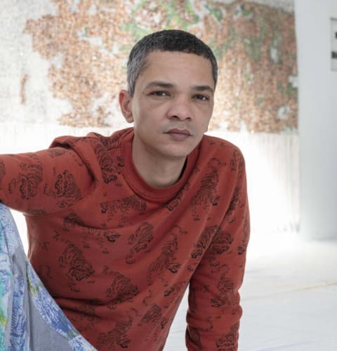 Portrait of Igshaan Adams. Photography by Mario Todeschini. Courtesy of the artist.