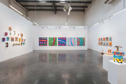 Installation view, Mohamed Ahmed Ibrahim, Memory Drum, Lawrie Shabibi, Dubai, 2020
