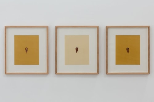 Hamra Abbas, Place . Labour . Capital, 2017, Paint on silk, 23 x 28 cm each