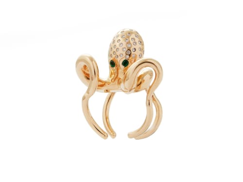 "OCTOPUS" Ring, 2008, 18k gold, diamonds and emeralds, edition of 10