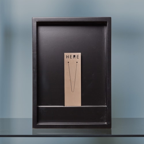 "Here" Bookmark, 2008, 18k white gold with dedicated felt pouch, bookplate and signed certificate, edition of 100 in collaboration with Louisa Guinness