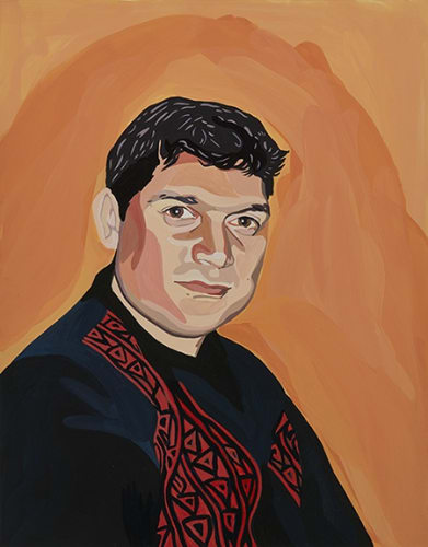 Thea Anamara Perkins Wesley Enoch AM, 2020 acrylic on clayboard