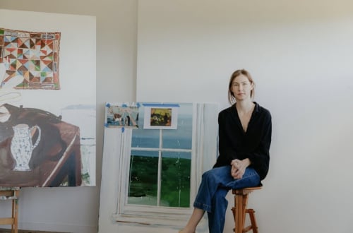 Sally in the Nancy Fairfax AIR Studio, photo by Aaron Chapman.