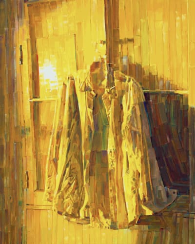 Holly Anderson, Sun shirt, 2021, oil on panel, 75 x 60.5 cm