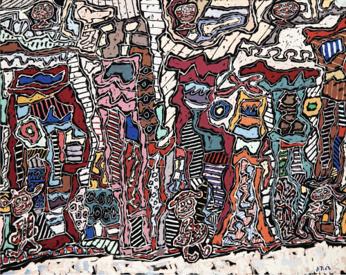 Jean DUBUFFET, 'Paris Plaisir II', 1962 (detail), Gouache and collage on paper, 67 x 81 cm, 26 ⅜ x 31 ⅞ in.
