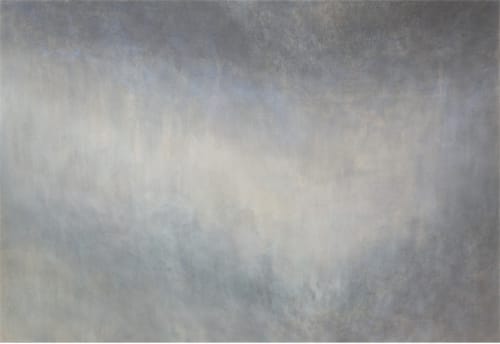 Makoto Ofune, Wave #52, 2008-2017, Powdered mineral pigment on hemp paper mounted on board, 95 x 138 cm