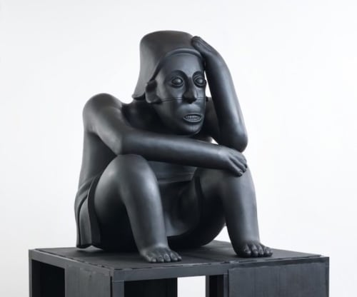 Nathan Mabry, Two Vessels (Unpacked) (2013). Bronze, 84 x 48 x 48 inches. Photo: Robert Wedemeyer.