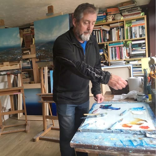 Martyn Perryman at work in his studio