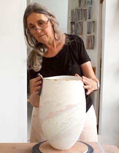 Clare Conrad in her studio