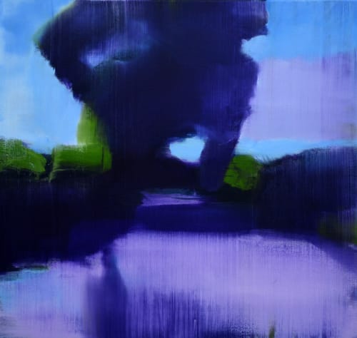 On the Lizard (I), 2023, acrylic on canvas, h. 71 x w. 76 cm.