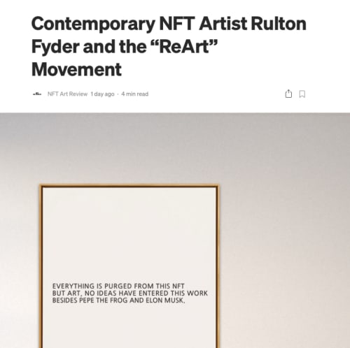 Rulton Fyder in NFT Art Review