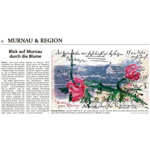 Murnauer Tagblatt covers Jorge Galindo - Postcard Paintings