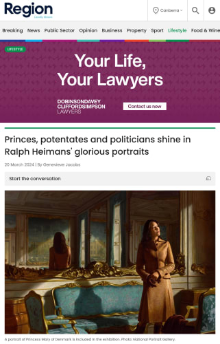 Princes, Potentates and Politicians Shine in Ralph Heimans' Glorious Portraits