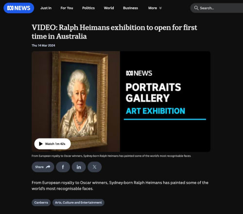 Ralph Heimans Exhibition to Open for First Time in Australia