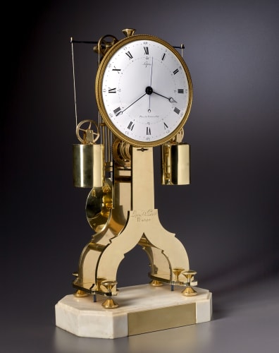 Lépine, A Directoire weight driven skeletonised table regulator clock of fourteen day duration by Lépine, Paris, date circa 1800