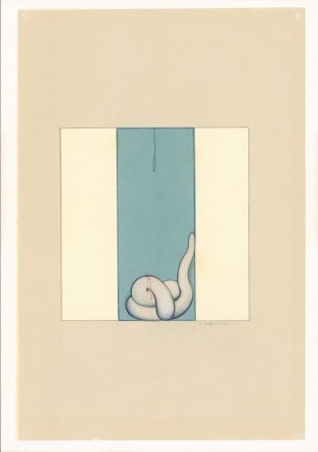 Renate Bertlmann, Wurm gehängt II [Worm Hanged II], 1973