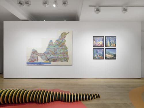 Installation View: Peter Cook: Cities at Richard Saltoun Gallery, London, 2023