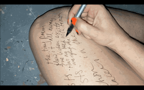 Florence Peake, The Lichen Exists I, 2021-2022. Film installation with veils.