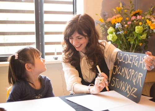 *Freyja teaching a student in Tokyo, 2018