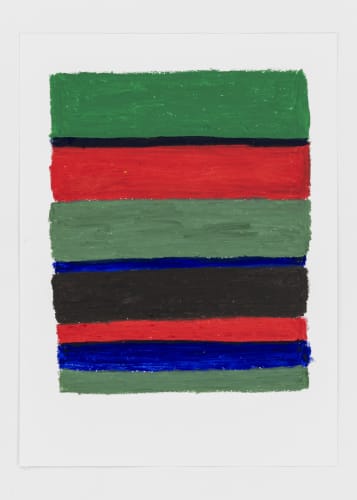 Myriam El Haïk, Rug, Color Field Series #25, 2025, Oil pastel on paper, 34 x 25 cm. 13 3/8 x 9 7/8 in. © Emil Bauer