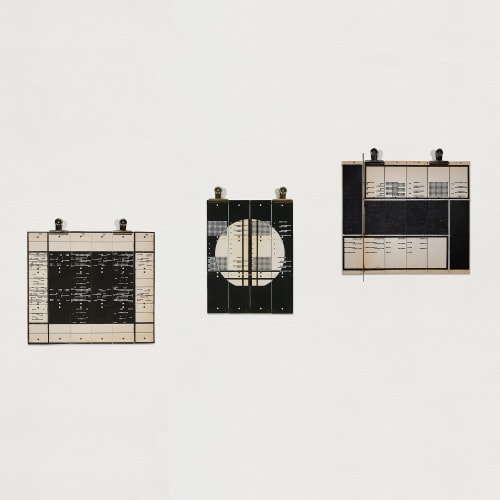 Installation view from Marinda Vandenheede’s, Oxygen Series, 2022. Photo credit: artist. Installation view design: Swita Uancharoenkul. Unframed works. Bulldog clips included. (Courtesy: Ronewa Art Projects, 2022).