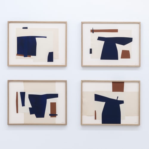 Installation view, Anne-Marie Fischer, Solo exhibition, "Blueprints", Ronewa Art Projects, Berlin, 2024. Image credit. Jeremy Knowles