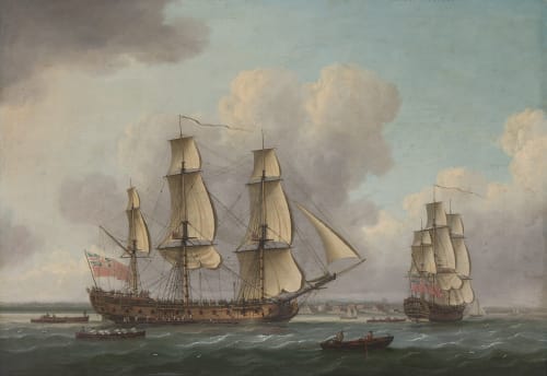 'The East Indiaman Princess Royal at the Downs on her maiden voyage to and from China, 9th July 1771'