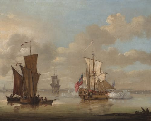 'An Admiralty yacht announcing her departure'