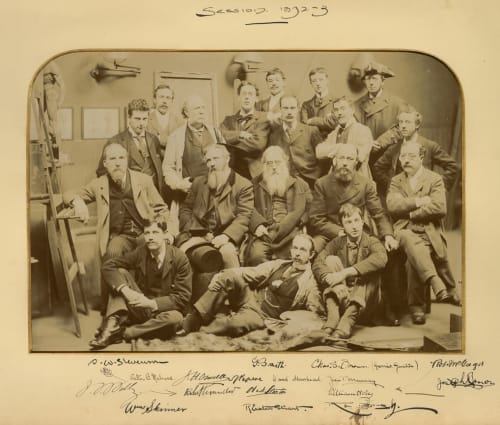 Photographer unknown, RSA Life Class 1892-3, group photo including S.J. Peploe, RSA Collections
