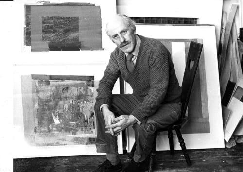 Unknown photographer, Philip Reeves RSA seated in his studio, c. 1991