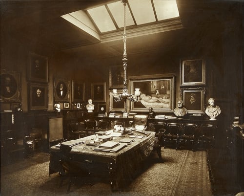 Unidentified photographer, Interior of the RSA Council Room in the shared National Gallery, around 1882-1910, RSA Collections