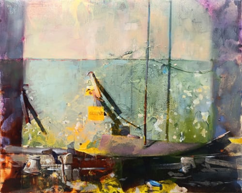 Oxygen, 2026, oil and acrylic on canvas, 40 x 50 cm