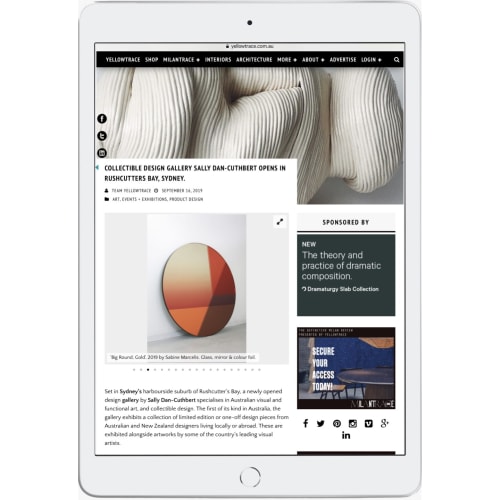 COLLECTIBLE DESIGN GALLERY SALLY DAN-CUTHBERT OPENS IN RUSHCUTTERS BAY, SYDNEY